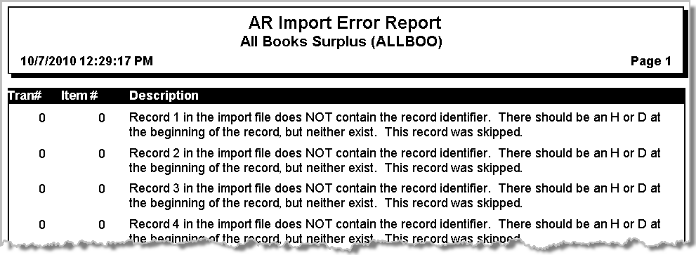 Determine and Correct Errors in Imported Transactions Before Posting
